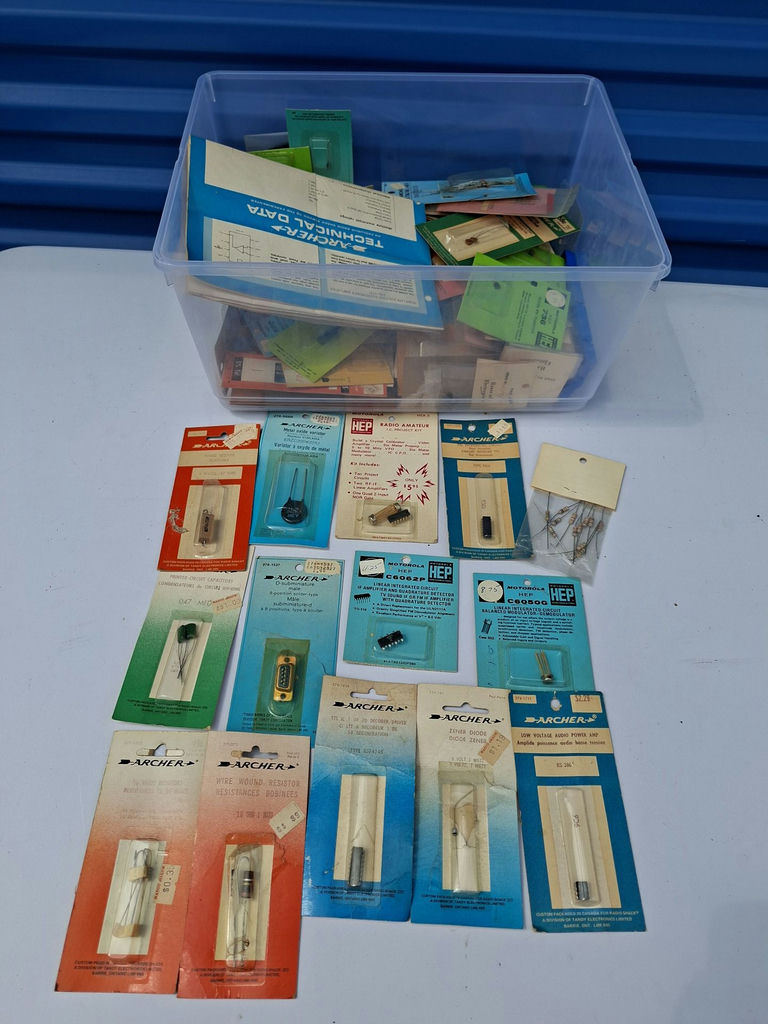 Assorted Vintage NEW OLD STOCK Electronic Components and Radio Parts, BIG LOT OF COOL PCS! - image 1 of 7