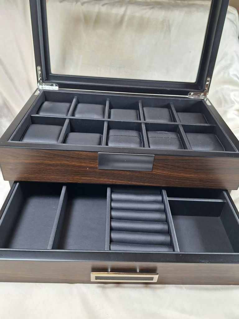 Wooden Watch and Jewelry Storage Box, HIGH END! - image 2 of 7