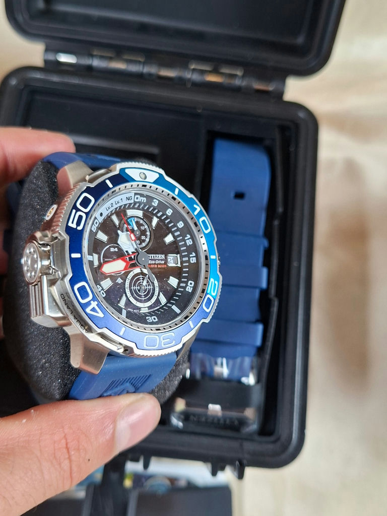 Citizen Promaster BJ2169-08E Eco-Drive Dive Watch with Blue Bezel and Extra Strap - image 8 of 10