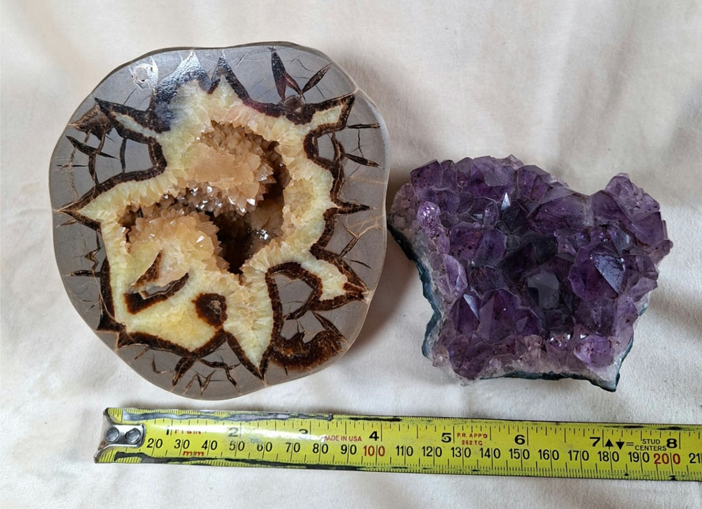Septarian Nodule and Amethyst Rock Lot, Natural - image 2 of 4