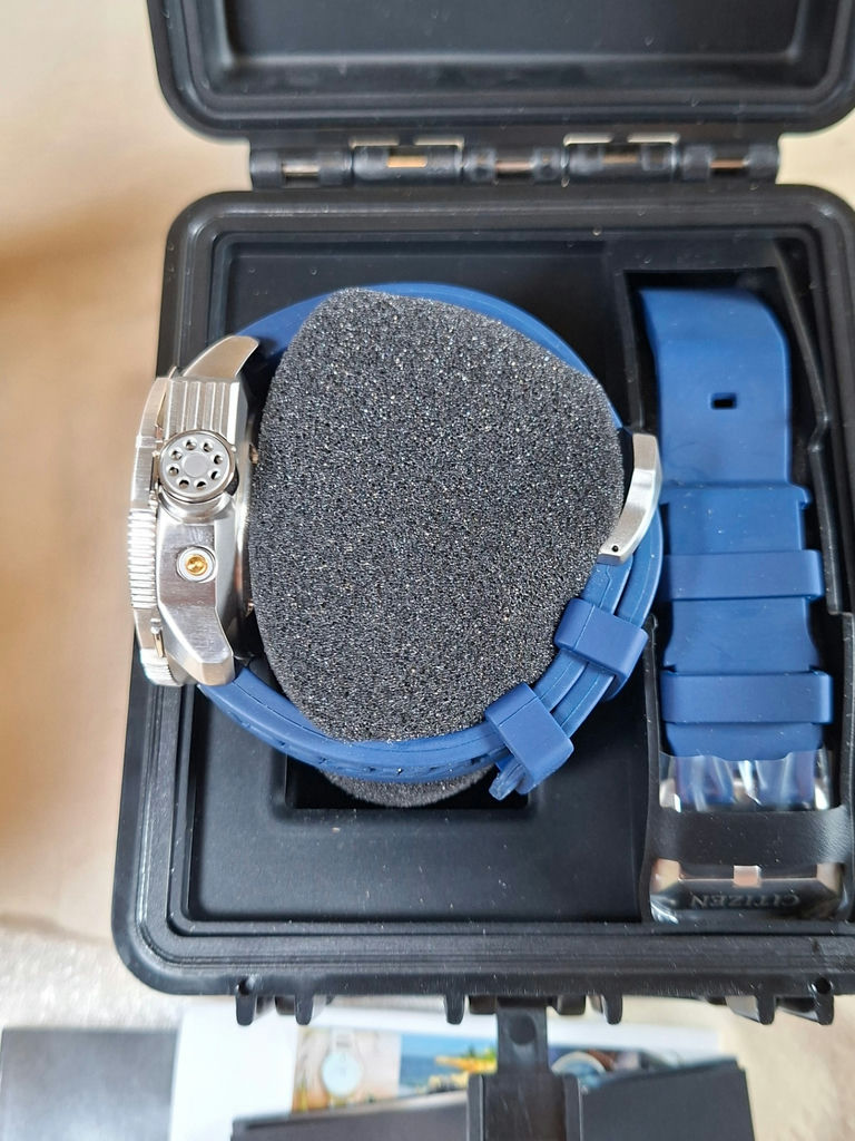 Citizen Promaster BJ2169-08E Eco-Drive Dive Watch with Blue Bezel and Extra Strap - image 4 of 10