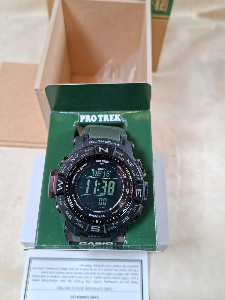 Casio Pro Trek digital watch with box and manuals - image 2 of 6