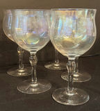 Set of Decorative Plates with Rack and Iridescent Stem Glasses - thumbnail 4 of 4