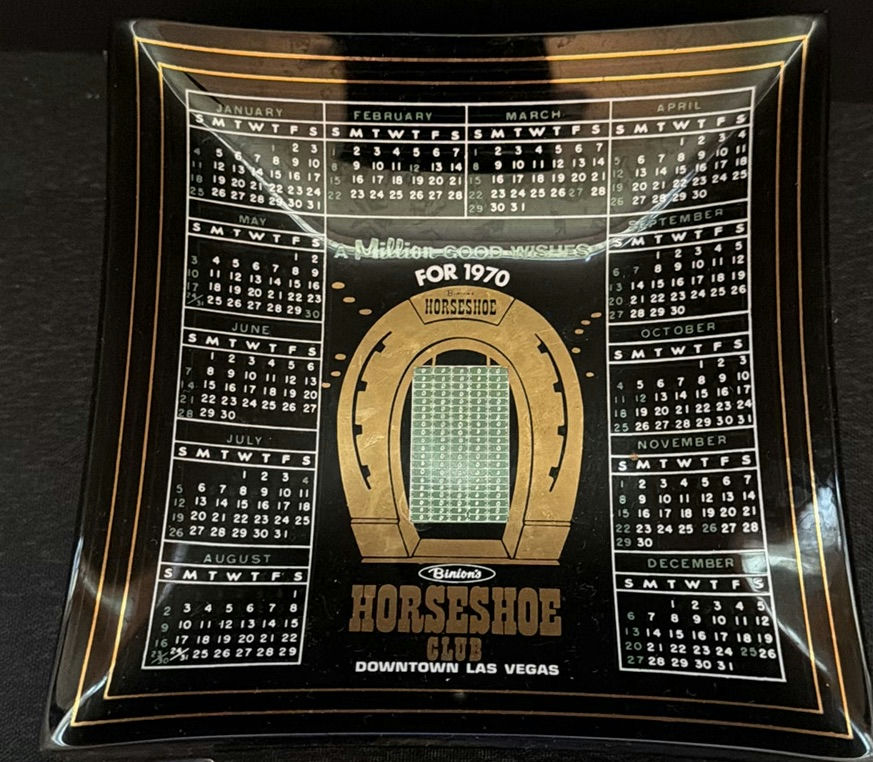 Binion's Horseshoe Club Las Vegas Glass Calendar Dishes - image 4 of 6