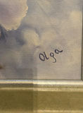 Framed Floral Painting Signed Olga - thumbnail 2 of 3