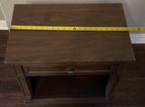 Wooden Nightstand with Drawer and Open Shelf - thumbnail 2 of 5