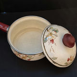 Framed Floral Artwork, Pair of Candlesticks, and Floral Saucepan - thumbnail 5 of 5
