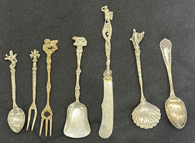 Assorted Ornate Metal Flatware Set - Image 1 of 7