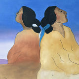 Framed Painting of Two Seated Women - thumbnail 4 of 4