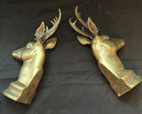 Pair of Brass Deer Head Book Ends - thumbnail 3 of 4
