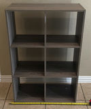 Six-Cube Woodgrain Storage Shelf - thumbnail 1 of 5