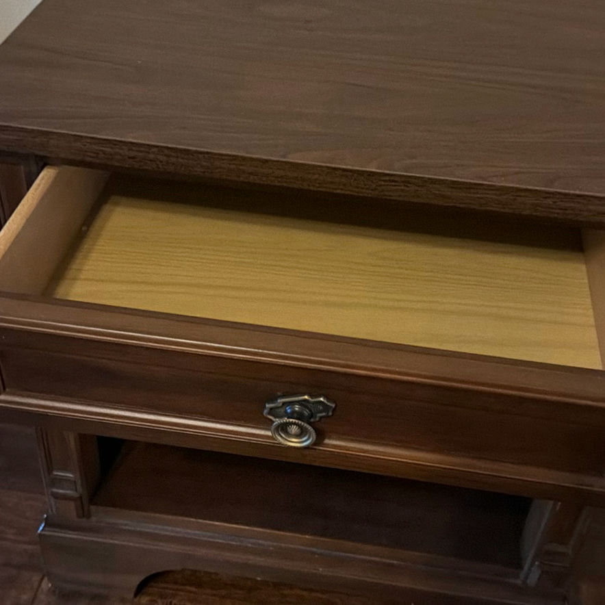 Wooden Nightstand with Drawer and Open Shelf - image 4 of 5