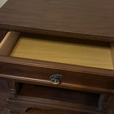 Wooden Nightstand with Drawer and Open Shelf - thumbnail 4 of 5