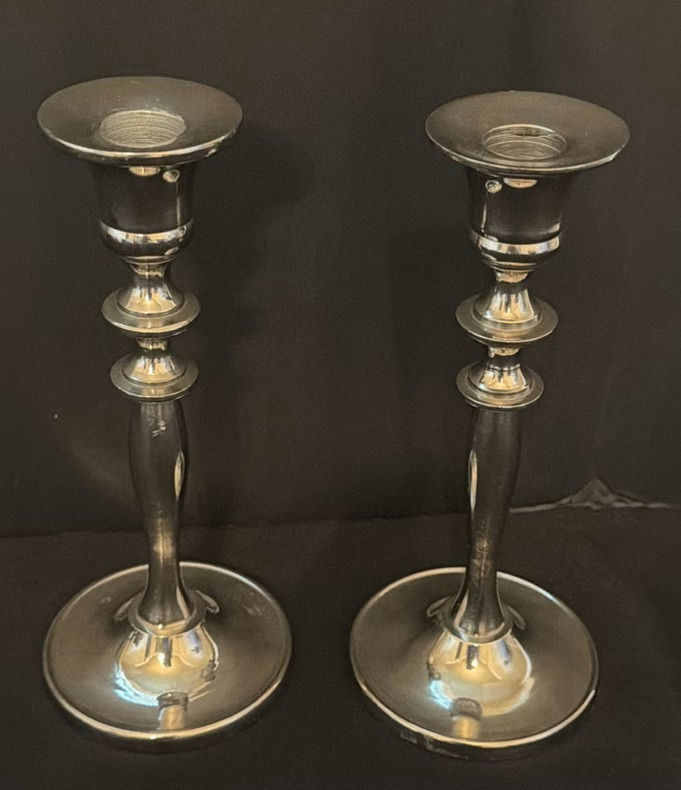 Framed Floral Artwork, Pair of Candlesticks, and Floral Saucepan - image 3 of 5