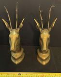 Pair of Brass Deer Head Book Ends - thumbnail 2 of 4
