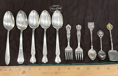 Assorted Souvenir and Decorative Silver-Tone Flatware - Image 1 of 7