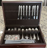 Silverware Flatware Set in Wooden Storage Chest - thumbnail 2 of 6