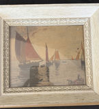 Two Sailboat Paintings with Sea Ray Emblem - thumbnail 2 of 4