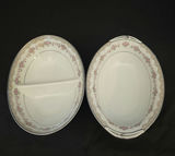 Porcelain dinnerware set with pink floral border and gold trim - thumbnail 2 of 6
