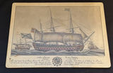 Set of Six Vintage Ship Illustration Placemats - thumbnail 7 of 9