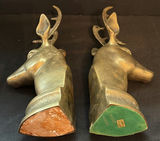 Pair of Brass Deer Head Book Ends - thumbnail 4 of 4