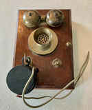 Antique Wooden Wall Telephone with External Earpiece - thumbnail 1 of 3