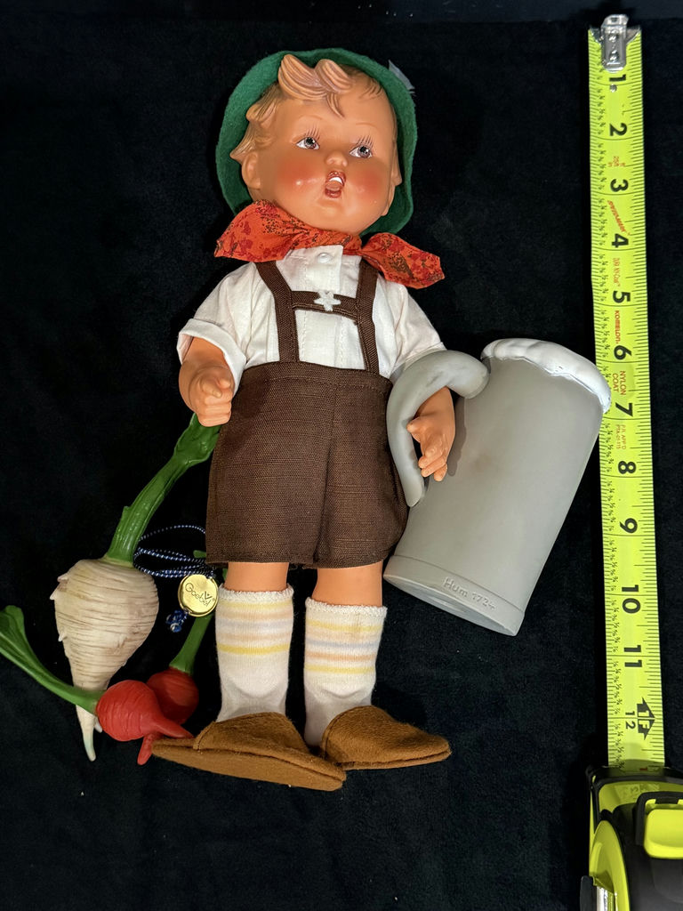 Vintage Baby Doll with Garden Accessories in Clear Cylinder - image 3 of 3