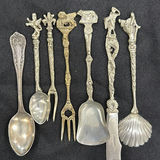 Assorted Ornate Metal Flatware Set - thumbnail 6 of 7