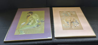 Two Framed Figurative Art Prints - Image 1 of 3