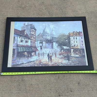 Framed City Street Scene Print - Image 1 of 5
