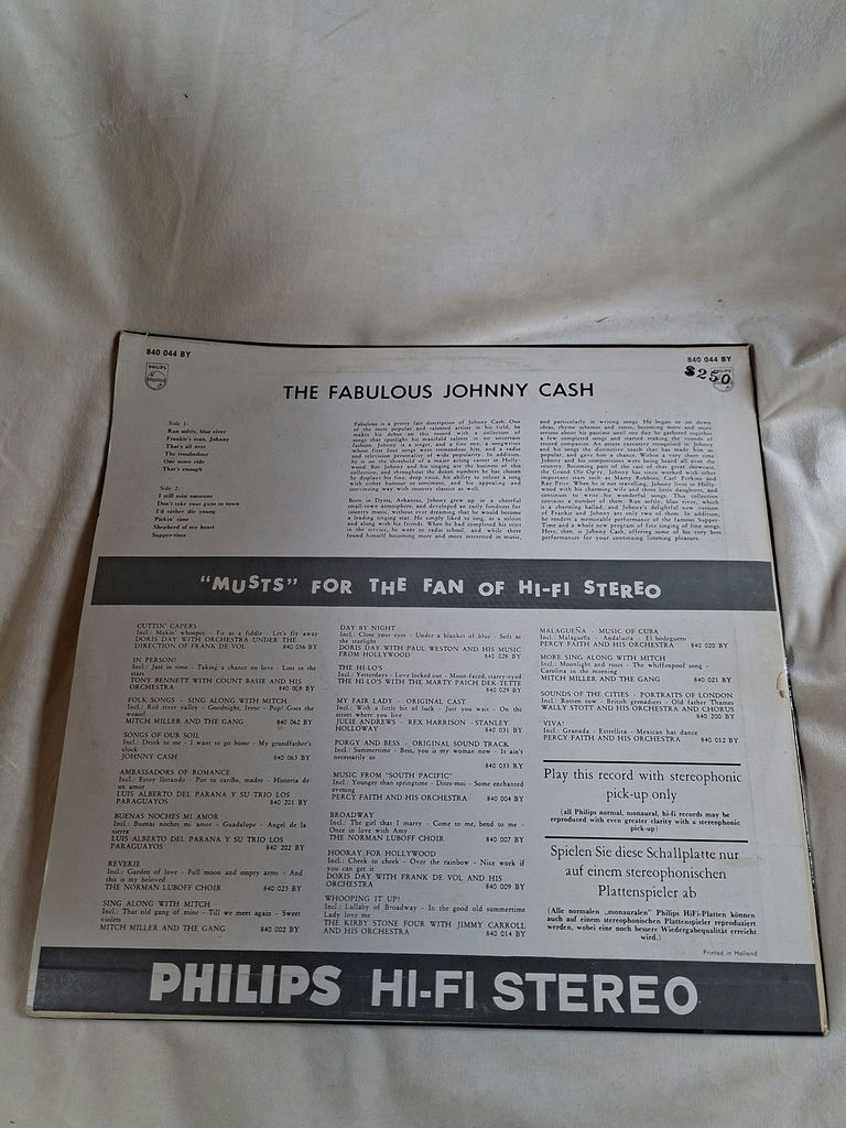 Philips Hi-Fi Stereo The Fabulous Johnny Cash Vinyl Record - image 5 of 5