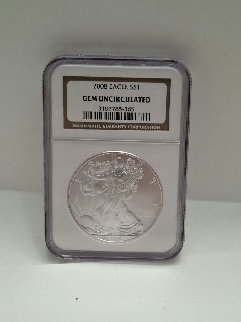 2008 American Silver Eagle $1 Coin NGC Gem Uncirculated - image 4 of 4