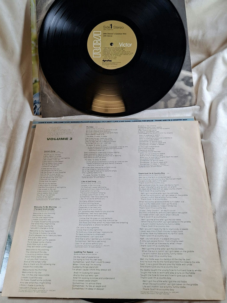 John Denver Greatest Hits Vinyl Records - image 5 of 8