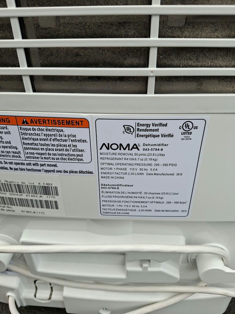NOMA Dehumidifier, Works In Great Condition! - image 6 of 8