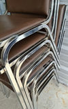 Set of Five Brown Upholstered Dining Chairs - thumbnail 4 of 4