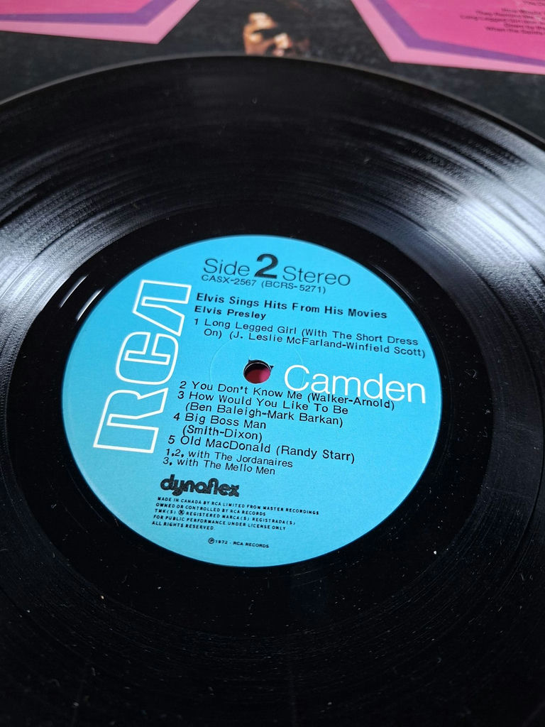 Elvis Sings Hits From His Movies Volume 1 RCA Camden Vinyl Record - image 3 of 5