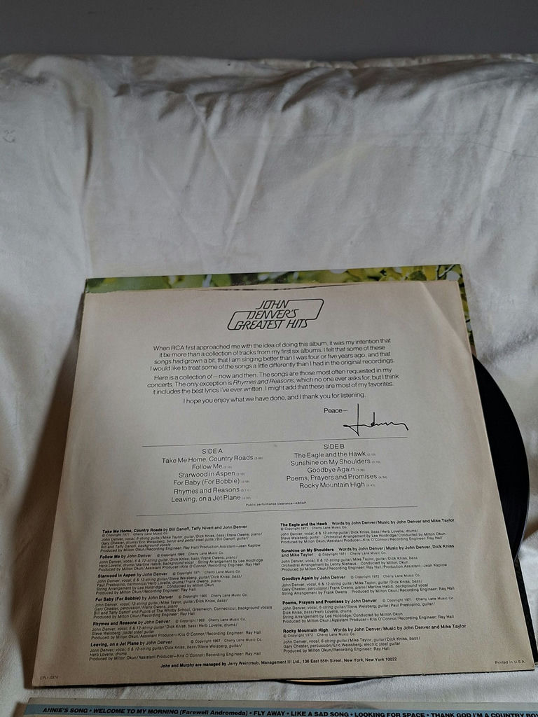 John Denver Greatest Hits Vinyl Records - image 6 of 8