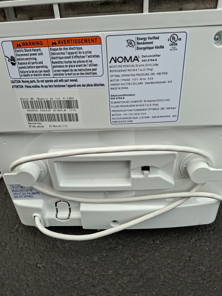 NOMA Dehumidifier, Works In Great Condition! - image 8 of 8