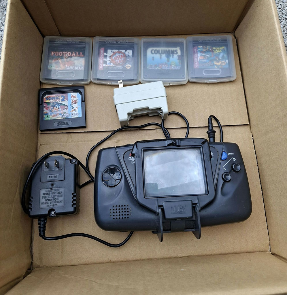 VINTAGE Sega Game Gear Handheld Console Bundle with Games and Accessories, UNTESTED - image 1 of 11