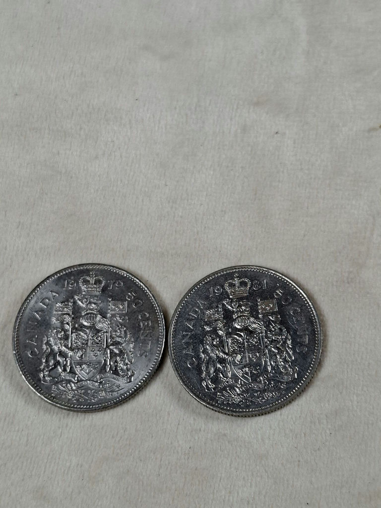 2 Canadian Dollar Coins And 2 Fifty Cent Pcs - image 4 of 7