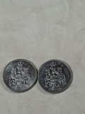 2 Canadian Dollar Coins And 2 Fifty Cent Pcs - thumbnail 4 of 7