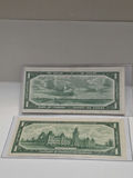 Two Canadian One Dollar Banknotes, UNC - thumbnail 6 of 6