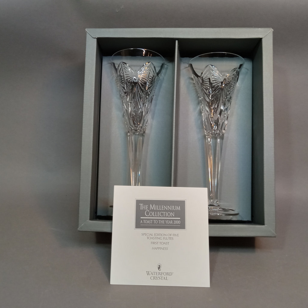 Waterford Millenium Toasting Flutes - Happiness - image 3 of 7