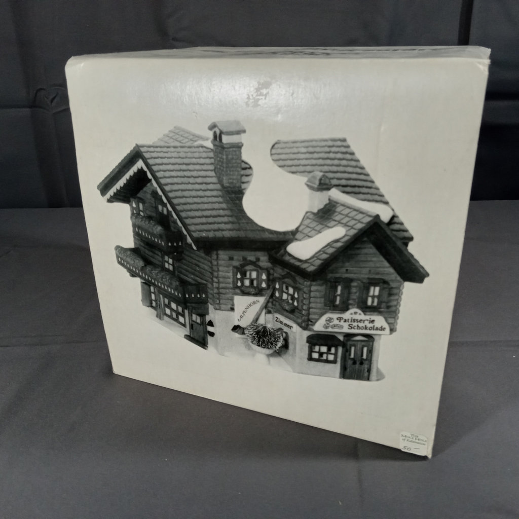  Dept. 56 Alpine Village Series - Alpenhorn Player + Sport Laden - image 4 of 7