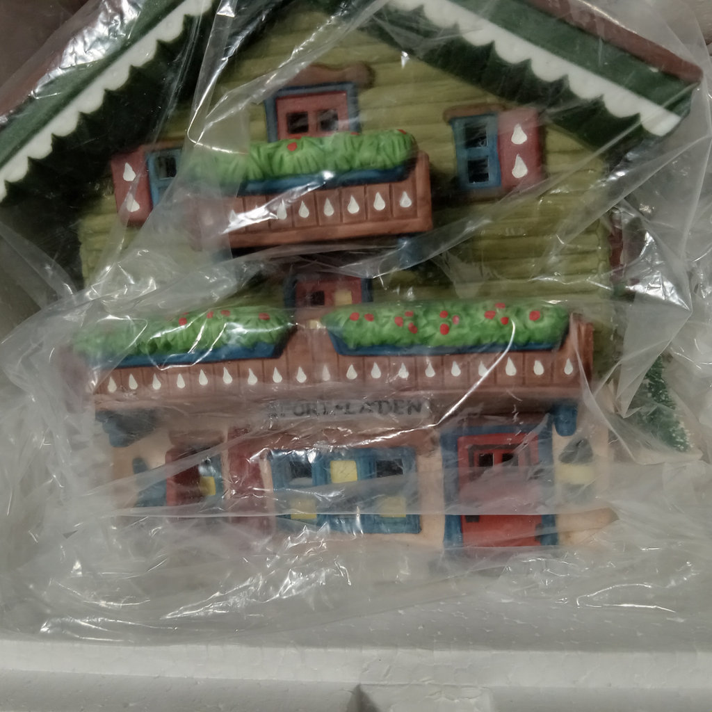  Dept. 56 Alpine Village Series - Alpenhorn Player + Sport Laden - image 7 of 7