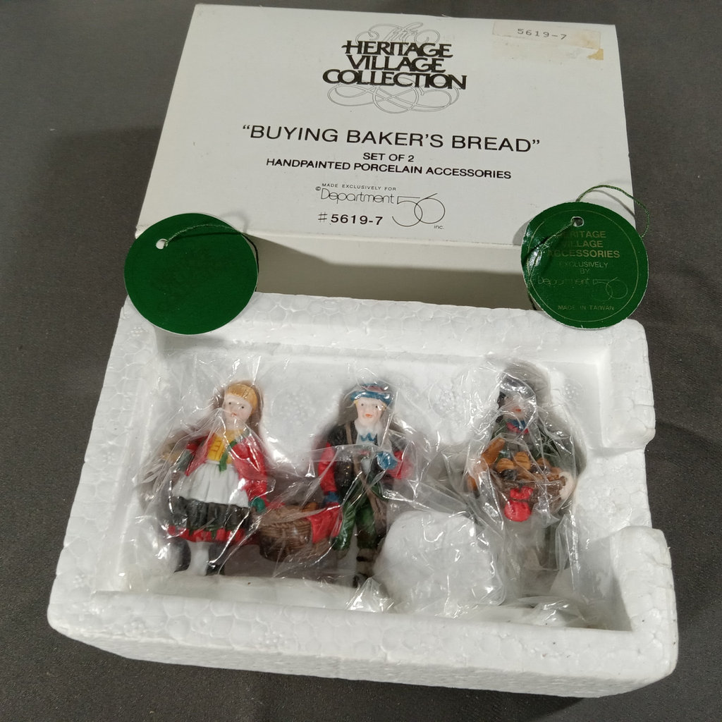  Dept. 56 Alpine Village Series - Buying Baker's Bread + E. Staubr Backer - image 2 of 7