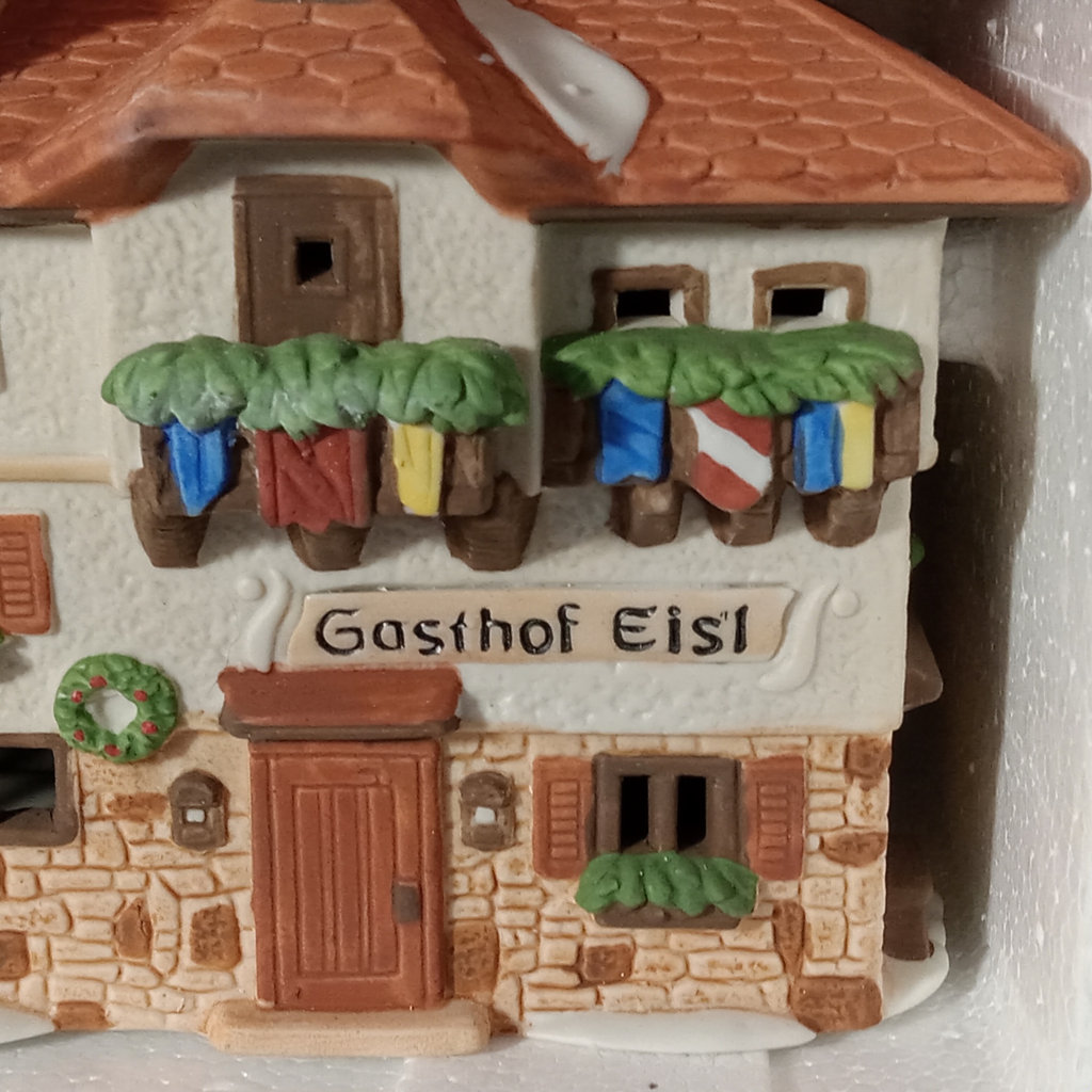  Dept. 56 Alpine Village Series - Toy Peddler, Christmas Carol Morning, + Gasthof Eisl - image 7 of 7