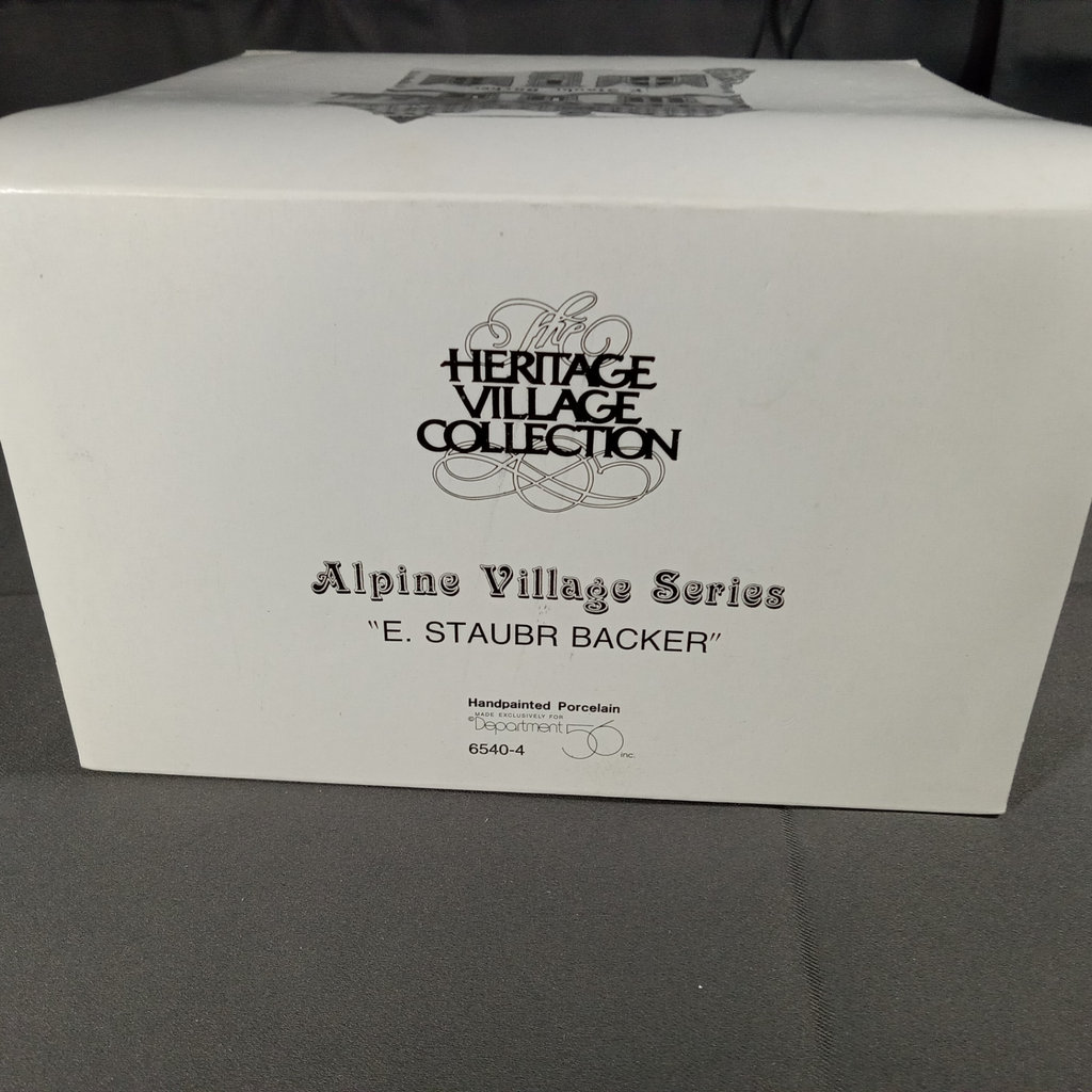  Dept. 56 Alpine Village Series - Buying Baker's Bread + E. Staubr Backer - image 4 of 7