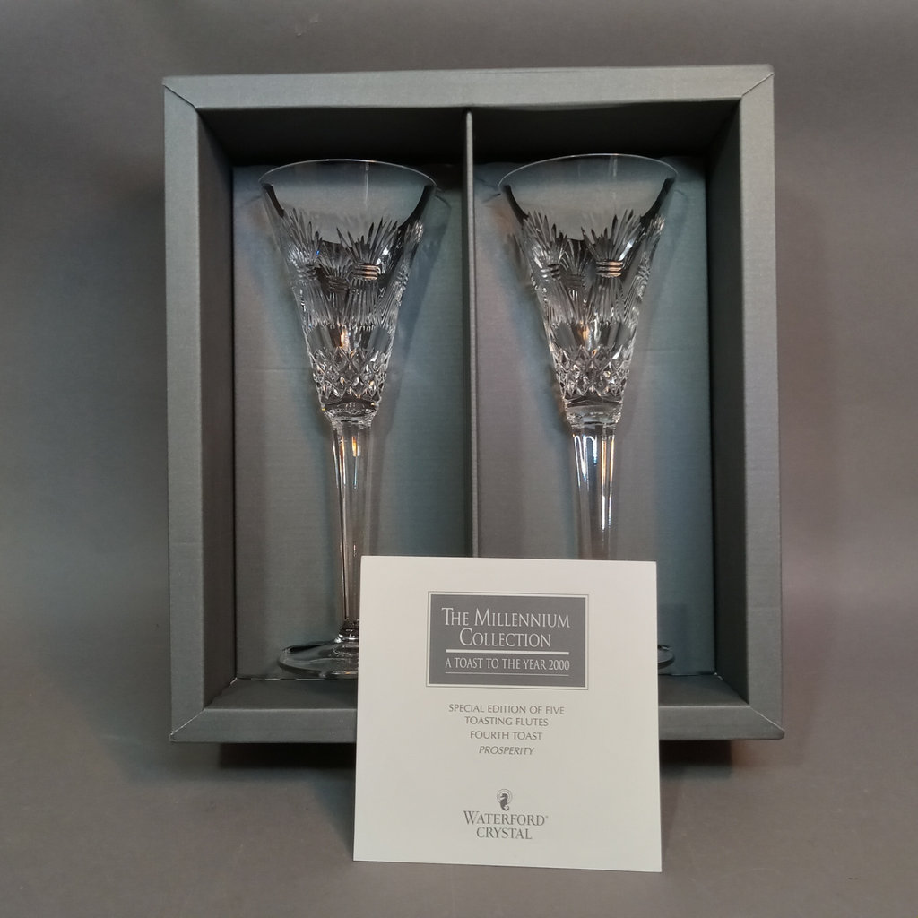 Waterford Millenium Toasting Flutes - Prosperity - image 3 of 8