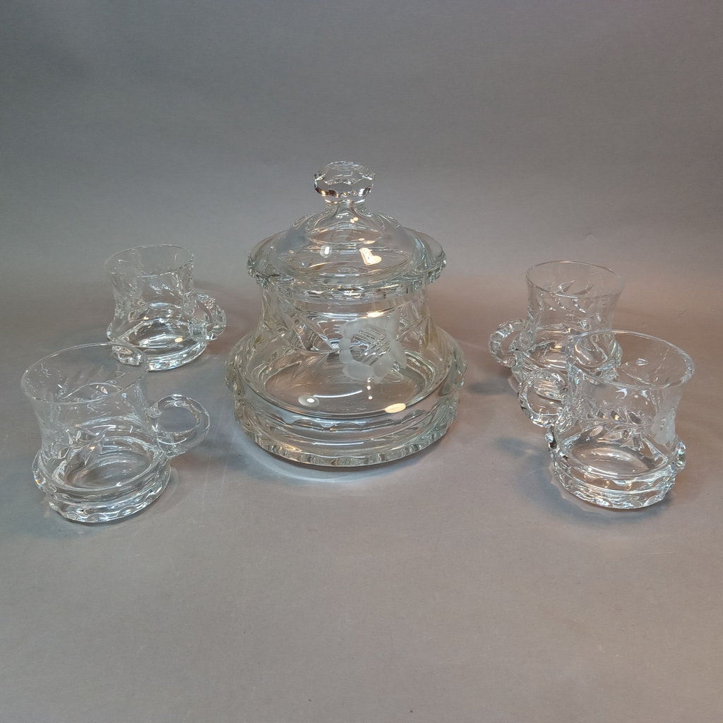 German Crystal Cream Bowl & More - image 6 of 15